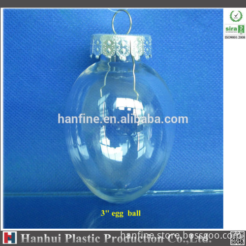 Christmas ball PET material/3 inches /egg